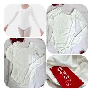 NWT YgneeDom Girls Bodysuit Long Sleeve Dance Ballet Leotard size 155 (11/12)